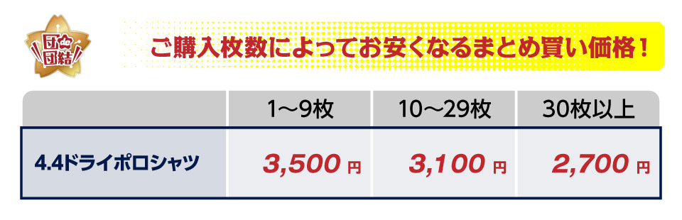 団de団結！4.4ドライポロシャツ