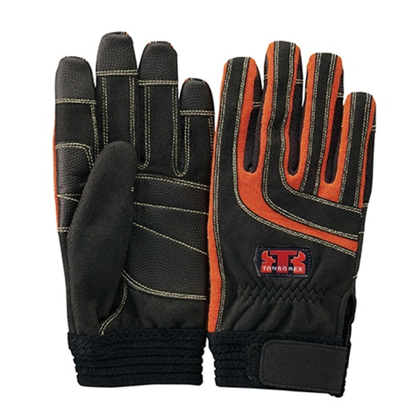 トンボレックス ケブラー繊維&人工皮革製手袋 K-512(オレンジ-S)