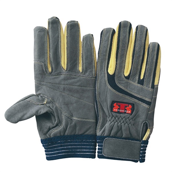 トンボレックス ケブラー繊維&牛革製手袋 K-505(ネイビー-S)