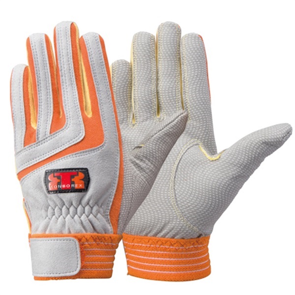 トンボレックス ケブラー繊維&人工皮革製手袋 K-501(オレンジ-SS)