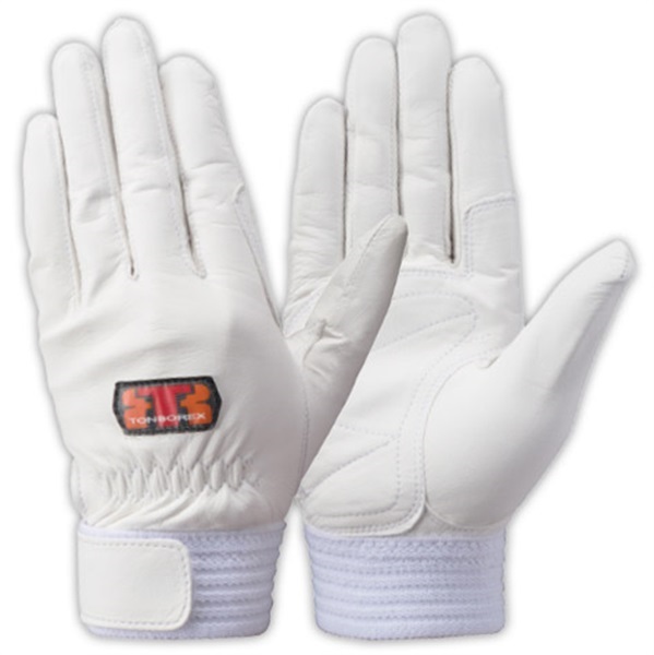 トンボレックス 山羊革製手袋 手の平当て付 G-REX31 ◆0.55mm厚(ホワイト-S)