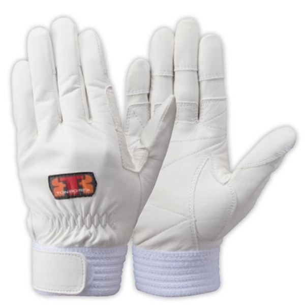 トンボレックス 山羊革製手袋手の平&指先二重タイプ G-REX32 ◆0.55mm厚(ホワイト-S)