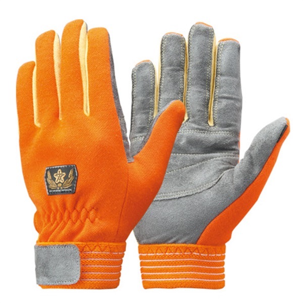 トンボレックス 消防団用ケブラー繊維&ナノフロント製手袋 K-707(オレンジ-SS)