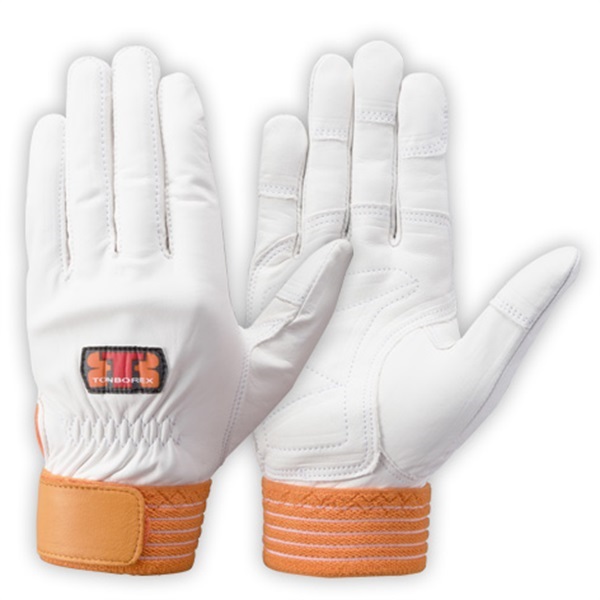 トンボレックス 牛革製手袋 CS-302 ◆0.7mm厚(オレンジ-SS)