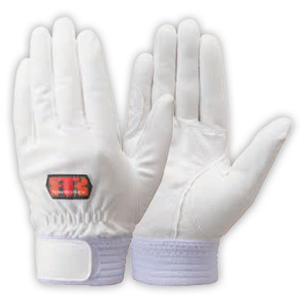 トンボレックス 人工皮革製手袋 当て付 E-REX22 ◆0.5mm厚(ホワイト-S)