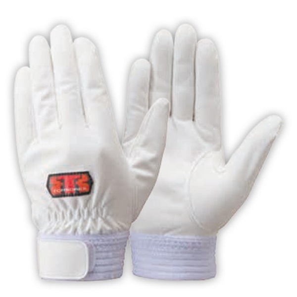 トンボレックス 人工皮革製手袋 当てなし E-REX21 ◆0.5mm厚(ホワイト-S)