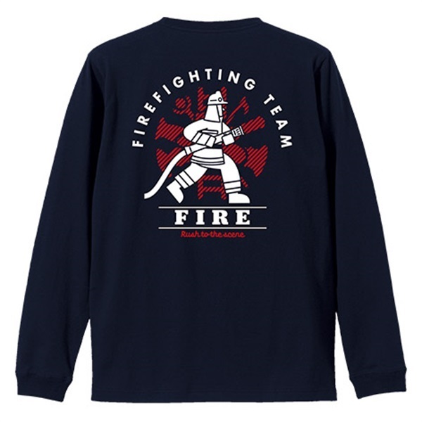 【セール】HERO ICONS コットンロングスリーブTシャツ FIRE(S)