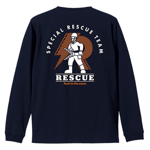 【セール】HERO ICONS コットンロングスリーブTシャツ RESCUE(S)