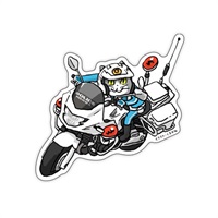仕事猫 白バイ隊員ステッカー