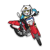 仕事猫 白バイ隊員 OFF-ROAD ステッカー