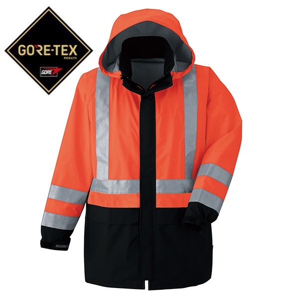 GORE-TEX レインコート(蛍光オレンジ-S)