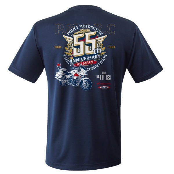 第55回全国白バイ大会記念TシャツA "ANNIVERSARY"