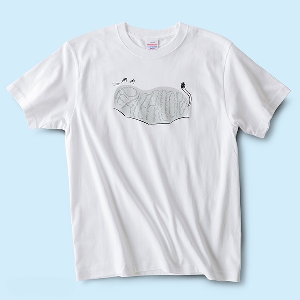 Peace Factory 猫らしきもの Tシャツ(ホワイト-S)