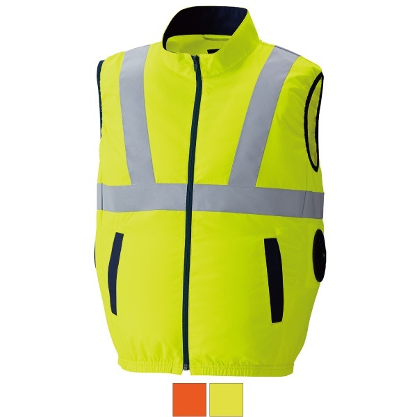 空調服 高視認ベスト サイドファンタイプ(イエロー-S)