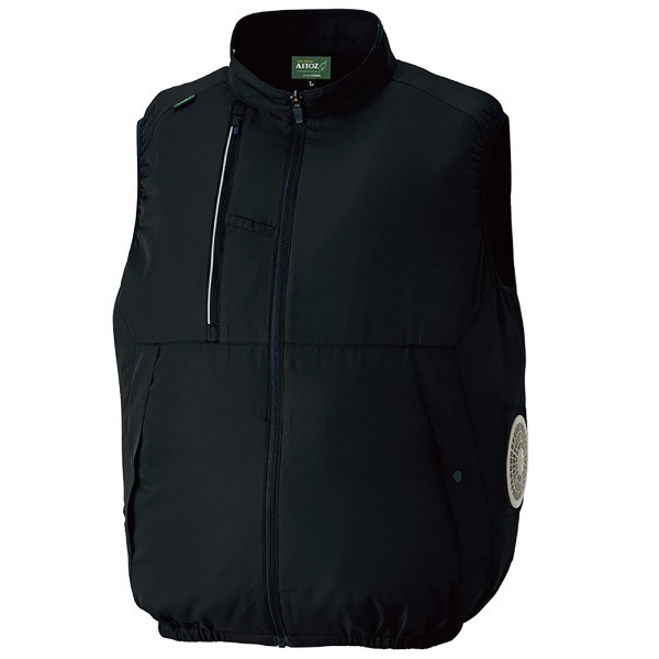 空調服 サイドファンエコベスト(ブラック-S)