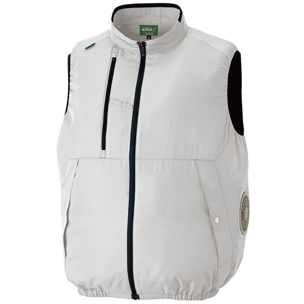 空調服 サイドファンエコベスト(シルバーグレー-S)