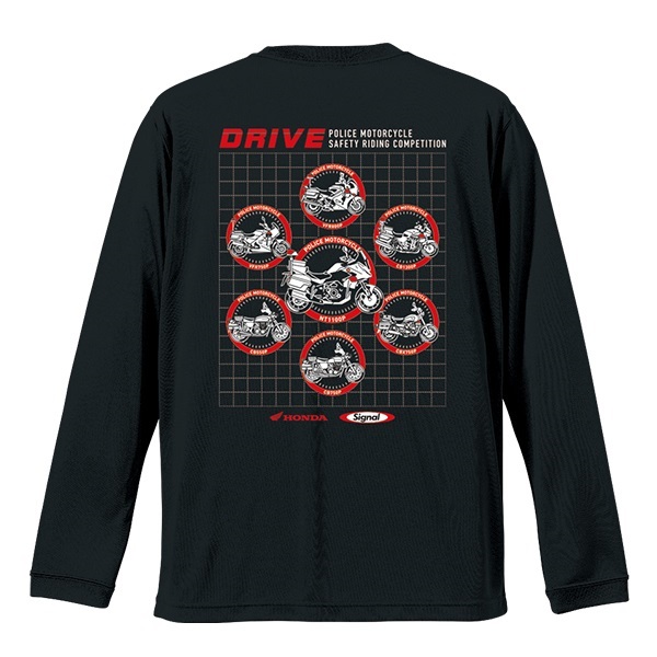 第56回全国白バイ大会記念 エアライドロングスリーブTシャツ "DRIVE"(XL)