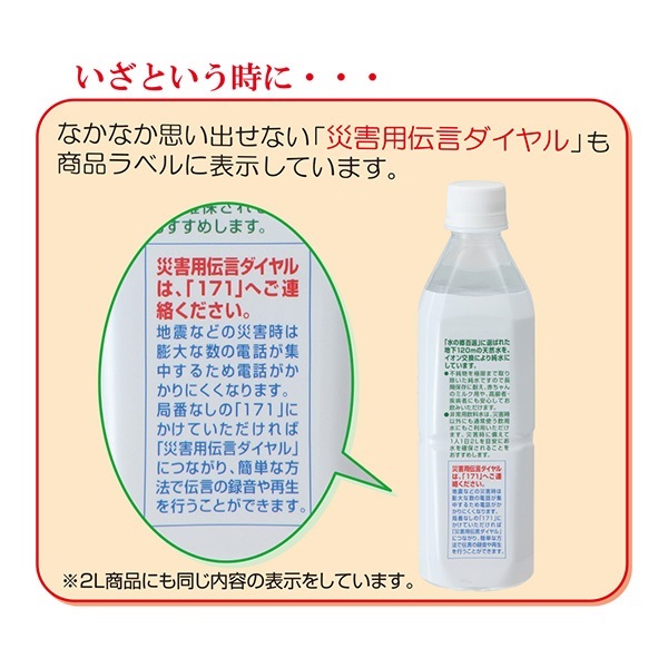 あんしん安全 非常用飲料水 2L6本入り【5年保存】｜非常食｜消防用品