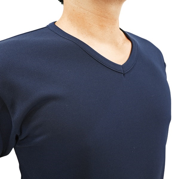 無地 Vネック Tシャツ ネイビー エクスライブVネックTシャツ オリジナルウェア製作｜Tシャツ製作｜消防