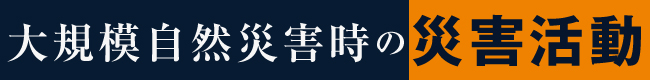大規模自然災害時の災害活動