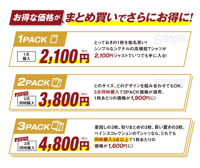 BASIS COLLECTION価格一覧