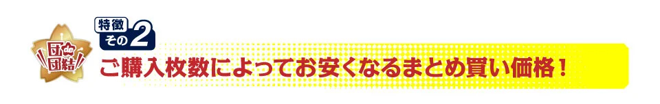 特徴2 まとめ買いでお得な価格に