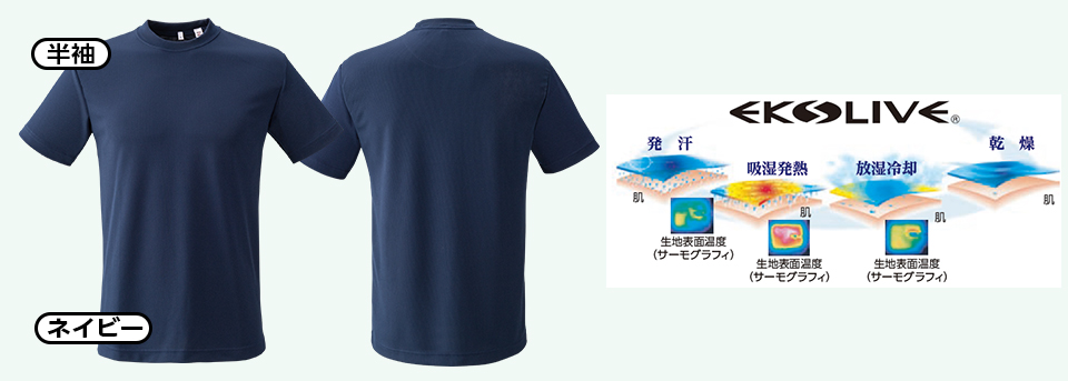 ウェア素材エクスライブTシャツ